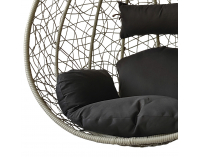 Závesné hojdacie kreslo Alcamo XL - sivá / tmavosivá