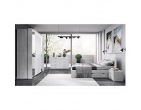 Posteľový rám s úložným priestorom Alden 160x200 cm - sivý betón