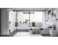 Spálňová zostava Alden - sivý betón