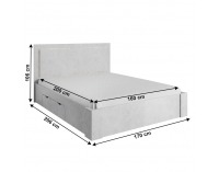 Spálňová zostava Alden - sivý betón