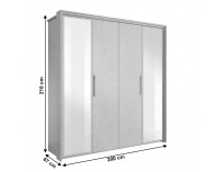 Spálňová zostava Alden - sivý betón