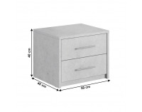 Spálňová zostava Alden - sivý betón