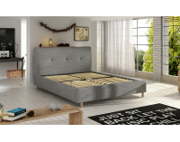 Čalúnená manželská posteľ s roštom Alegro 160 - svetlosivá