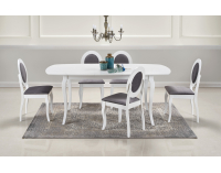 Rozkladací jedálenský stôl Alexander - biela