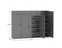 Botník (skrinka na topánky) Alexis - grafit