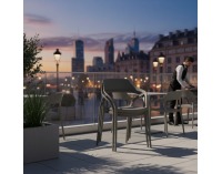 Stohovateľná stolička Alfio - sivá