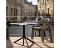 Stohovateľná stolička Alfio - sivá