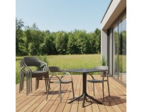 Stohovateľná stolička Alfio - sivá