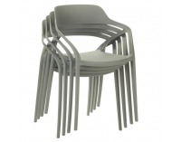 Stohovateľná stolička Alfio - sivá