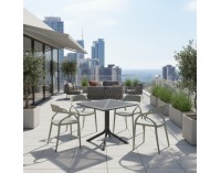 Stohovateľná stolička Alfio - sivá