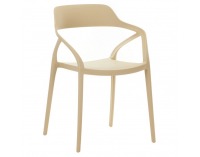 Stohovateľná stolička Alfio - sivohnedá (taupe)