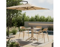 Stohovateľná stolička Alfio - sivohnedá (taupe)