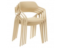 Stohovateľná stolička Alfio - sivohnedá (taupe)