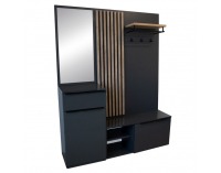 Predsieň Aliva V2 - antracit extra vysoký lesk HG / dub artisan