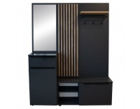 Predsieň Aliva V2 - antracit extra vysoký lesk HG / dub artisan