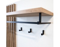 Predsieň Aliva V2 - biela extra vysoký lesk HG / dub artisan