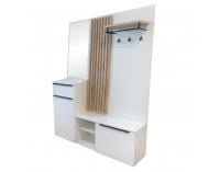 Predsieň Aliva V2 - biela extra vysoký lesk HG / dub artisan