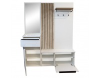 Predsieň Aliva V2 - biela extra vysoký lesk HG / dub artisan