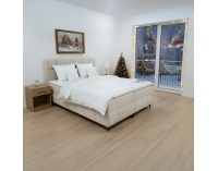 Boxspringová manželská posteľ Alma 140x200 cm - béžová