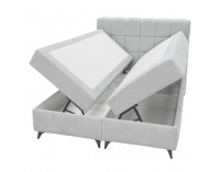 Boxspringová manželská posteľ Alma 140x200 cm - svetlosivá