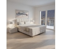 Boxspringová manželská posteľ Alma 160x200 cm - béžová