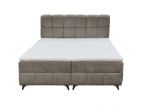 Boxspringová manželská posteľ Alma 160x200 cm - hnedosivá (taupe)