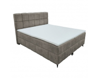 Boxspringová manželská posteľ Alma 160x200 cm - hnedosivá (taupe)