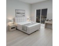 Boxspringová manželská posteľ Alma 160x200 cm - svetlosivá