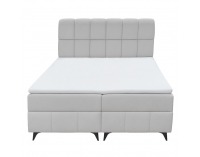 Boxspringová manželská posteľ Alma 160x200 cm - svetlosivá