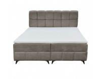 Boxspringová manželská posteľ Alma 200x200 cm - hnedosivá (taupe)