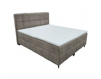 Boxspringová manželská posteľ Alma 200x200 cm - hnedosivá (taupe)
