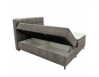Boxspringová manželská posteľ Alma 200x200 cm - hnedosivá (taupe)