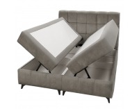 Boxspringová manželská posteľ Alma 200x200 cm - hnedosivá (taupe)