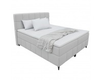 Boxspringová manželská posteľ Alma 200x200 cm - svetlosivá