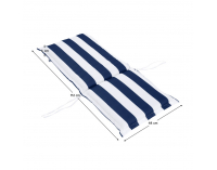 Vankúš na záhradné kreslo Almede - biela / tmavomodrá