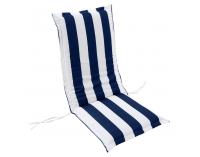 Vankúš na záhradné kreslo Almede - biela / tmavomodrá