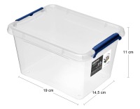 Plastový úložný box Alpino 2 l - priehľadná