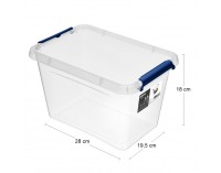 Plastový úložný box Alpino 6,5 l - priehľadná