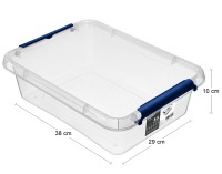 Plastový úložný box Alpino 8,5 l - priehľadná