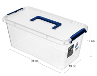 Plastový úložný box Alpino 8 l - priehľadná