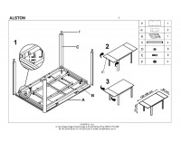 Rozkladací jedálenský stôl Alston - čierne sklo / biely kov