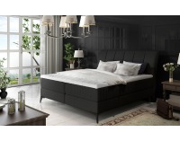 Čalúnená manželská posteľ s úložným priestorom Altama 160 - čierna (Soft 11)