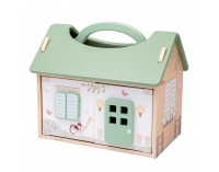 Drevený prenosný domček pre bábiky Altes - mix farieb
