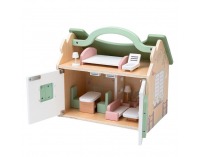 Drevený prenosný domček pre bábiky Altes - mix farieb