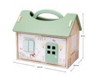 Drevený prenosný domček pre bábiky Altes - mix farieb