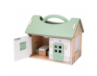 Drevený prenosný domček pre bábiky Altes - mix farieb