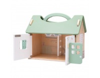 Drevený prenosný domček pre bábiky Altes - mix farieb