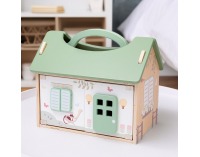 Drevený prenosný domček pre bábiky Altes - mix farieb