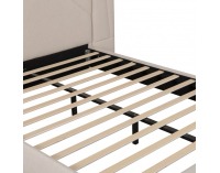 Manželská posteľ s roštom a LED osvetlením Altesa 160x200 cm - béžová