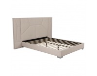Manželská posteľ s roštom a LED osvetlením Altesa 160x200 cm - béžová